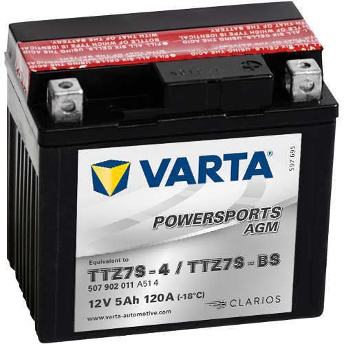 купить Автомобильный аккумулятор Varta 12V 5AH 120A(EN) (113x70x105) TTZ7S-BS AGM (505902012I314) в Кишинёве 