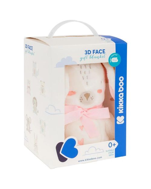 cumpără Lenjerie de pat pentru copii Kikka Boo 31103020110 Paturica 3D brodata Rabbits in Love în Chișinău 