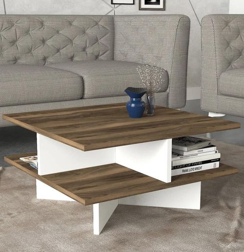 cumpără Măsuţă cafea Trendy Hamton, NucAlb, 60x31x60cm în Chișinău 