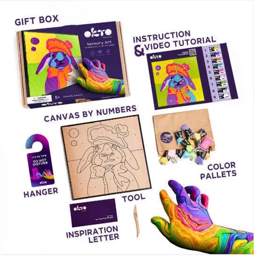 cumpără Tablou pe numere ToyMall 003486 Bunny 29x29cm în Chișinău 