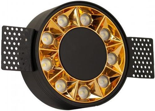 cumpără Corp de iluminat interior LED Market Recessed Downlight Wheel 10W, 4000K, LM-XT006, Ø161*100mm*h36mm, Black+Gold în Chișinău 