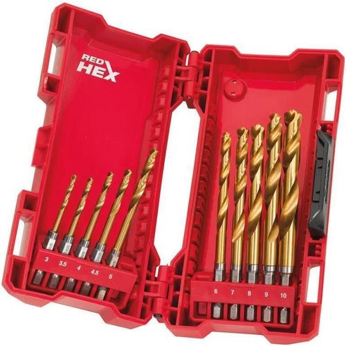 купить Набор головок, бит, насадок Milwaukee 48894759 set burghie Shockwave HSS-G TiN Red Hex 3-10 mm в Кишинёве 