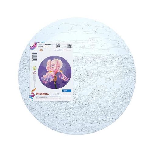 cumpără Tablou pe numere BrushMe RC00078M rotunda d30, Iris roz în Chișinău 