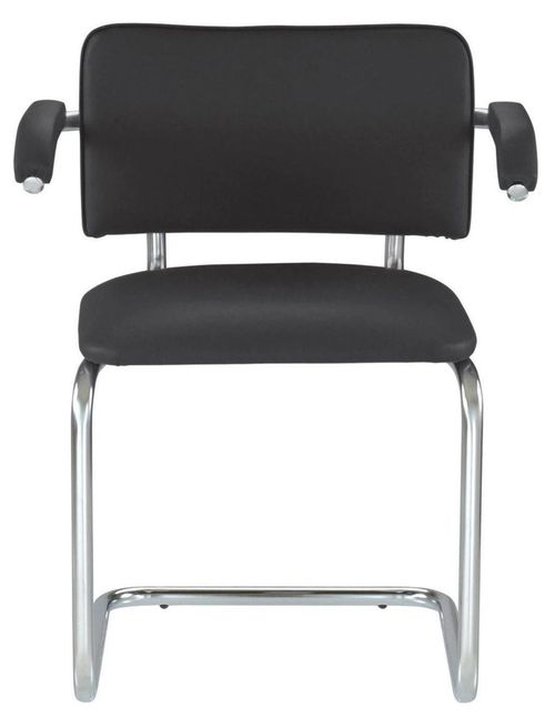 купить Стул Nowystyl 41100018 SYLWIA ARM chrome, negru в Кишинёве 