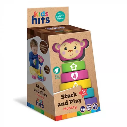 cumpără Jucărie Kids Hits KH20/013 Деревянная пирамидка Monkey în Chișinău 