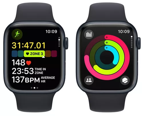 cumpără Ceas inteligent Apple Watch Series 9 GPS 45mm Midnight - M/L MR9A3 în Chișinău 