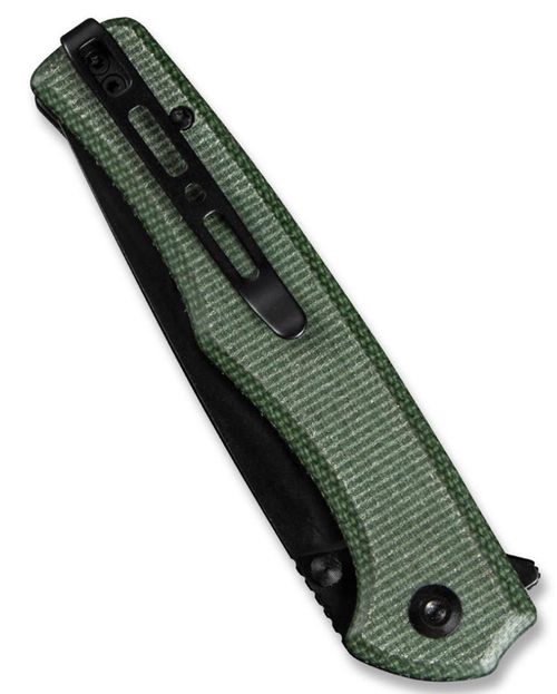 купить Нож походный Sencut S21012-3 Crowley, mâner Micarta verde, Button Lock в Кишинёве 
