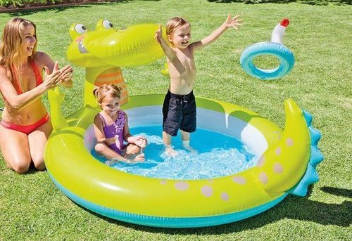 купить Бассейн надувной Intex 57431 Centru de joaca cu piscina CROCO 198x160x91cm в Кишинёве 