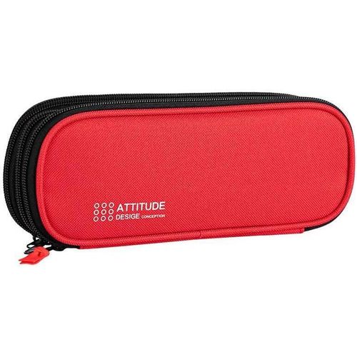 cumpără Penar școlar Deli DLBC214-RD Attitude, 23x5.5x9 см, красный în Chișinău 