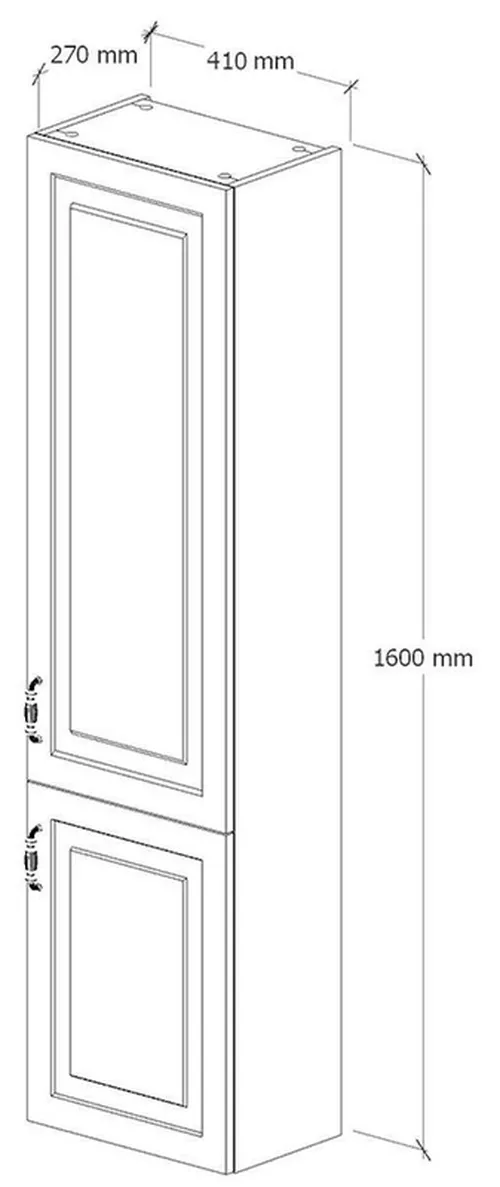 купить Шкаф-пенал miscellaneous ANJOU Alb Dr. в Кишинёве 