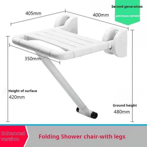 купить Сиденье для ванной и душа miscellaneous SX8889 Scaun baie fixat de perete 40.5x40x35cm, metal, alb в Кишинёве 