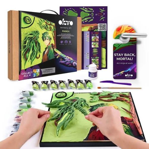 cumpără Set de creație Okto 20038 Tablou 3D cu plastilină ușoară 29x29сm Manga, Pământ în Chișinău 