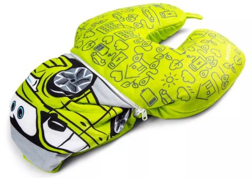 cumpără Pernă turistică Skoda 6U0069620B Подушка дорожная детская 2 в 1 (Mamba Green) în Chișinău 