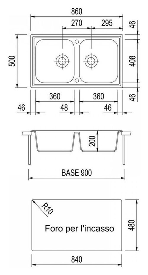 купить Мойка кухонная Plados PL0862 ATLANTIC Ultrametal в Кишинёве 