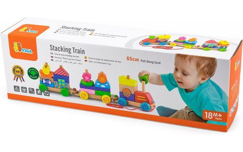 купить Игрушка Viga 50089 Pull Along Stacking Train в Кишинёве 