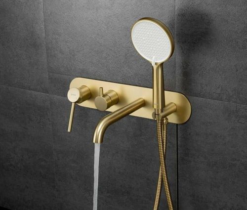 cumpără Baterie pentru cadă Gappo G3306-3 Satin Gold, incorporabil în Chișinău 