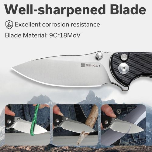 купить Нож походный Sencut S23032-1 Pulsewave, G10, Button Lock в Кишинёве 