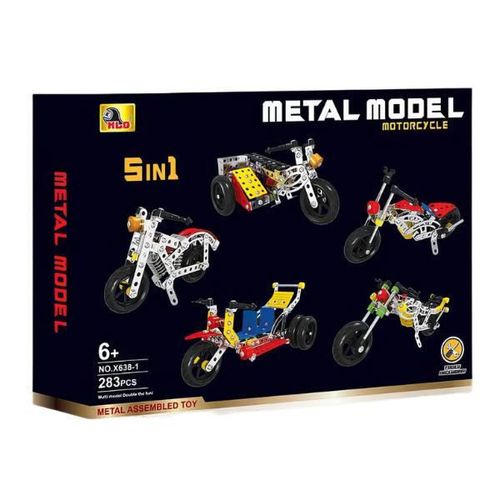 купить Конструктор Essa X638-1 Set de construcție metalic 5în1, Motociclete, 283elem в Кишинёве 