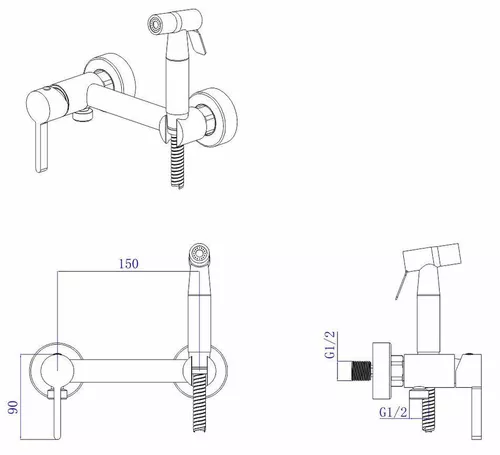 cumpără Baterie pentru bideu Mat|eco Yago 121B никель браш în Chișinău 