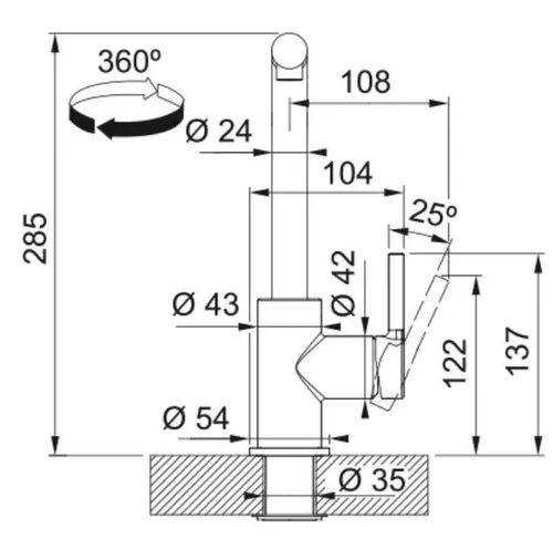 cumpără Bateria bucătărie Franke 115.0712.435 Lina L Matte Black în Chișinău 