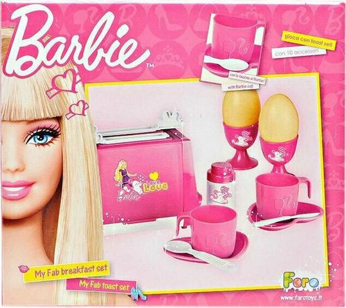 купить Игрушечная кухня и посуда Faro 2607 Набор для завтрака Barbie в Кишинёве 
