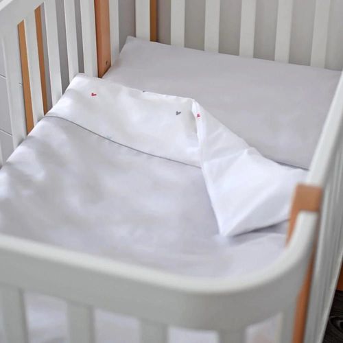 cumpără Lenjerie de pat pentru copii Veres VR 153.1.25 Бело-серая с сердечками (90x110/40x60) (3ед.) în Chișinău 