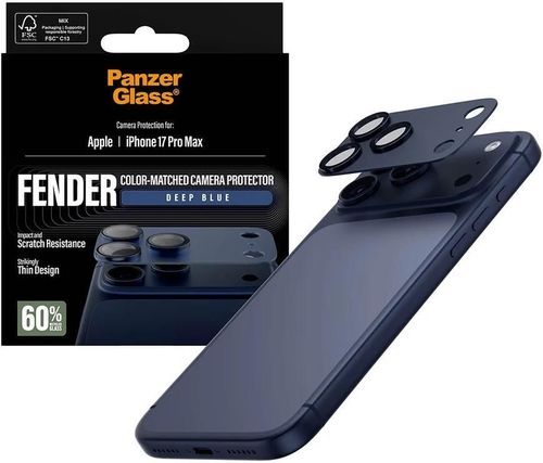 купить Стекло защитное для смартфона PanzerGlass Fender Camera Protector Deep Blue iPhone 17 Pro Max (PG_PG94000) в Кишинёве 