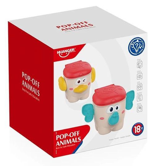 купить Игрушка развивающая Huanger (22252) Pop-Off cu 4 animale detașabile HE8028 в Кишинёве 