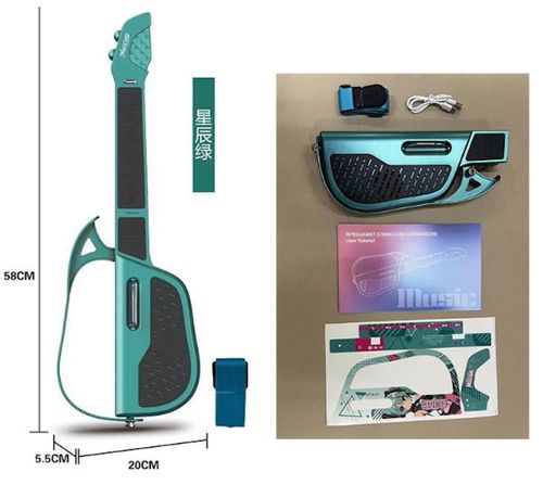 купить Музыкальная игрушка Essa ES200-2 Chitară muzicală interactivă pentru copii, albastru в Кишинёве 