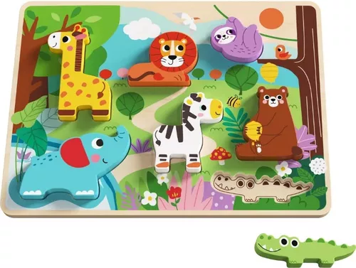 купить Головоломка Tooky Toy R25 / 9 / 8 (72875) деревянная с животными TH633 в Кишинёве 