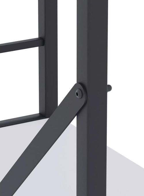 купить Офисный стеллаж Nex Home Raft metalic Loft 1700x800x350mm, 5 polite PAL, Anthracite/White snow в Кишинёве 