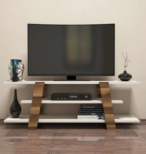 cumpără Comodă TV Trendy Floare, Nuc, Crem 120x42x33cm în Chișinău 