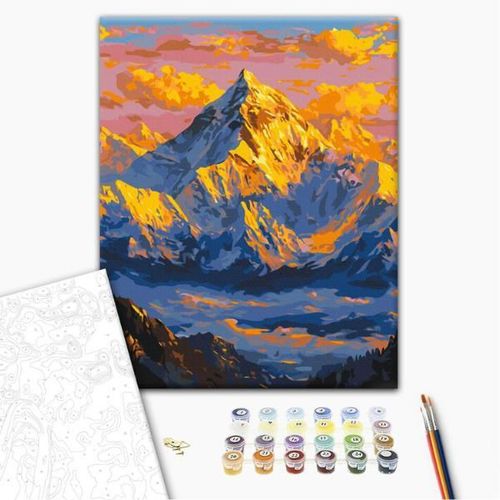 купить Картина по номерам BrushMe BS54490 40x50cm (în cutie) Soare deasupra munților в Кишинёве 