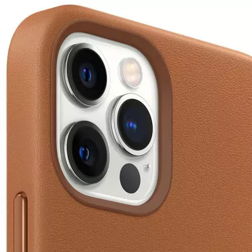 купить Чехол для смартфона Apple iPhone 12 Pro Max Leather Case with MagSafe Saddle Brown MHKL3 в Кишинёве 