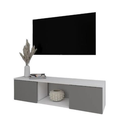 купить Тумба напольная для TV Smartex (16603) Т11 140 TV-Навесная Alb+Grafit в Кишинёве 