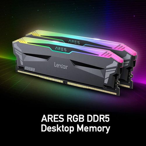 cumpără Memorie operativa 32GB DDR5 Dual-Channel Kit Lexar Ares RGB (2x16GB) DDR5 (LD5EU016G-R6400GDLA) PC5-51200 6400MHz CL32-38-38, Retail (memorie/память) în Chișinău 
