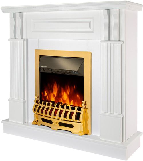 купить Камин электрический ArtFlame Veronix & Galileo Gold, 1000x1050x300mm, Alb в Кишинёве 