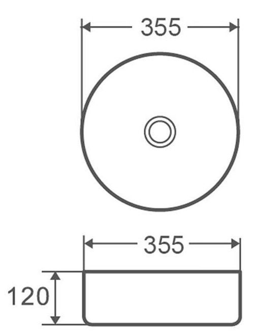 cumpără Lavoar Nomi Centro 355x355x120 круглый белый мат în Chișinău 