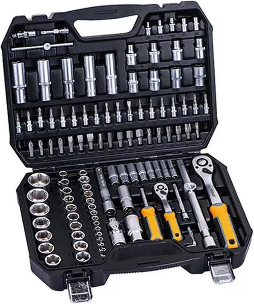 cumpără Set de tubulare, bite, duze Hoteche 203101 Capete tubulare (110 buc) + clichet 1/2" și 1/4" în Chișinău 