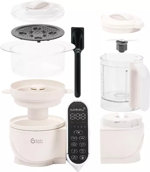 cumpără Aparat de gatit cu abur si blender Babymoov A001135 Robot multifunctional 5 in 1 Nutribaby+ Mineral Beige în Chișinău 