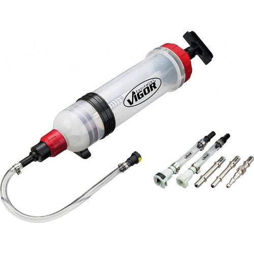 купить Насос для ГСМ Vigor V4201, шприц плунжерный градацией и адаптерами, 1500 мл в Кишинёве 