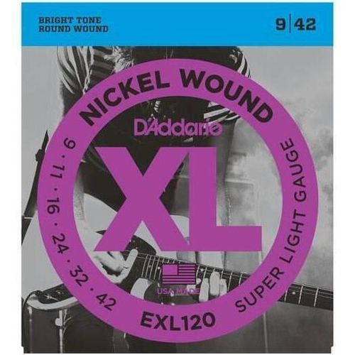 купить Аксессуар для музыкальных инструментов D’Addario EXL120 corzi chitara electrica в Кишинёве 