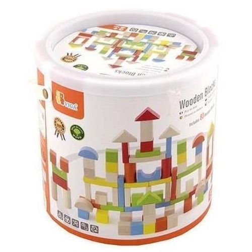 купить Конструктор Viga 50334 Set de 100 de cuburi culorate din lemn в Кишинёве 
