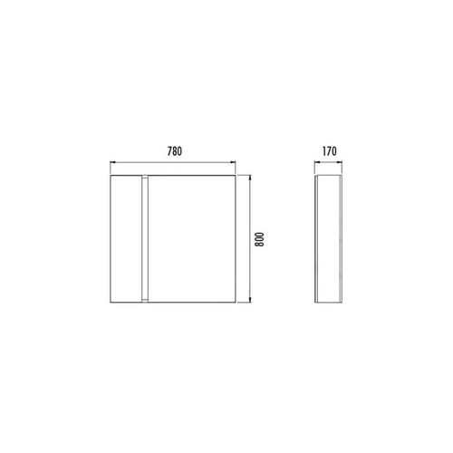купить Зеркало для ванной Creavit Verti 80cm VE1080.00.VV в Кишинёве 