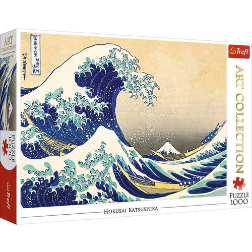 купить Головоломка Trefl 10521 Puzzles - 1000 Art Collection The Great Wave of Kanagawa в Кишинёве 
