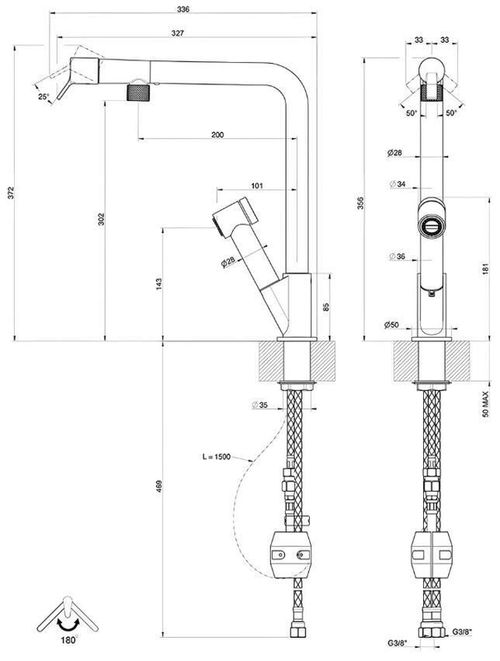 cumpără Bateria bucătărie Gessi 60640-031 Fisso Chrome în Chișinău 