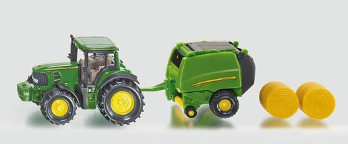 купить Машина Siku  1665 John Deere Tractor with Baler в Кишинёве 