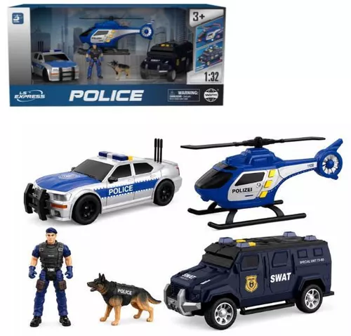 cumpără Mașină Wenyi WY1151B-3 1:32 Set vehicule de poliție cu fricțiune (lumini/sunete) în Chișinău 