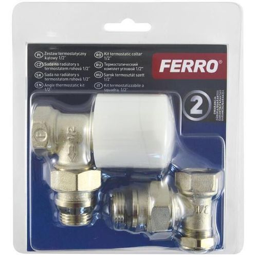 купить Запорная арматура Ferro Set robinet pentru cap termostat + retur cu garnitura ZTB02 в Кишинёве 