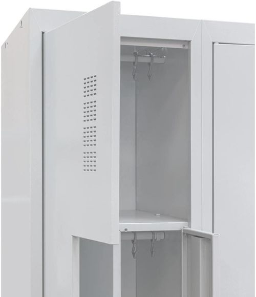 купить Офисная металлическая мебель УХЛ-МАШ ШОМ-Г-400/2-4 Шкаф одежный, 4 секции Г-образные (1800х800х500) в Кишинёве 